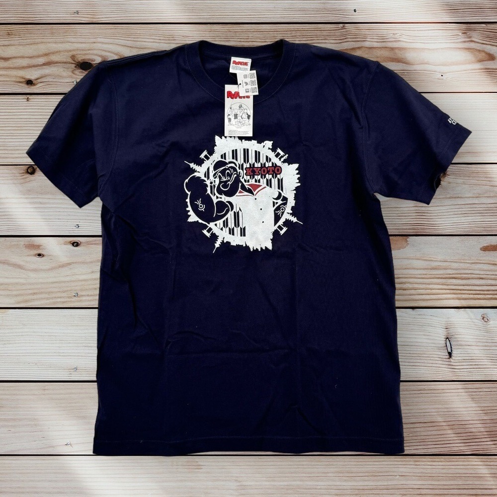 Popeye T‎ Shirt Mens Large Japanese Kyoto Small Sizing Rare Cotton NEW